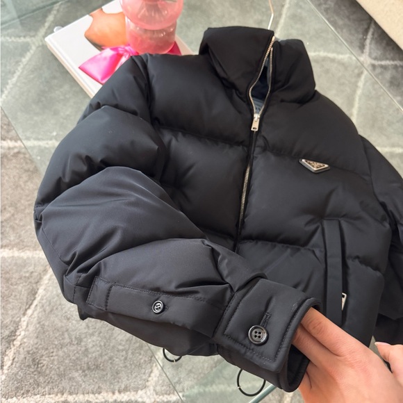 Prada Black Cropped Puffer Jacket - Picture 5 of 9